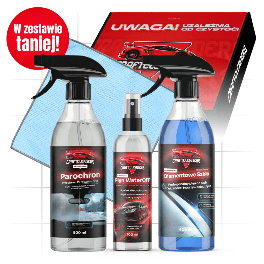 Pancerna Szyba ZESTAW Do Szyb - Diamentowe Szkło + Parochron + WaterOFF + Szklany Specjalista