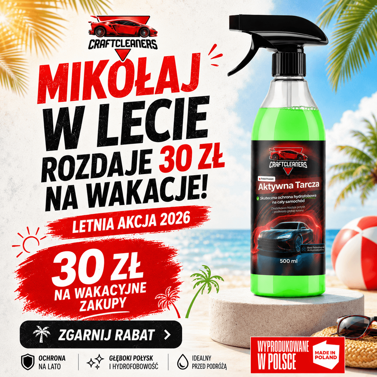 Aktywna Tarcza - All in One HYDROFOBOWA Ochrona Całego Auta w Jednej Butelce