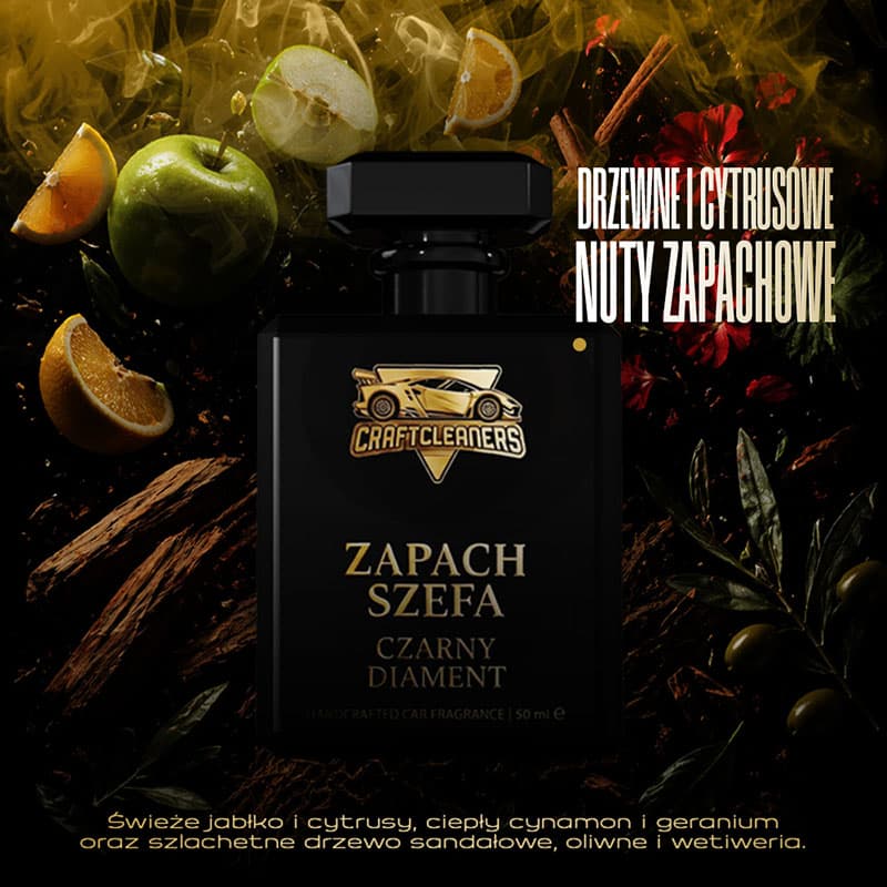 CZARNY DIAMENT: ZAPACH SZEFA - zapach, odświeżacz powietrza do samochodu 50 ml.