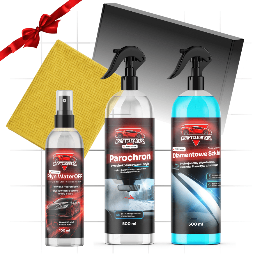 Pancerna Szyba ZESTAW Do Szyb - Diamentowe Szkło + Parochron + WaterOFF + Szklany Specjalista