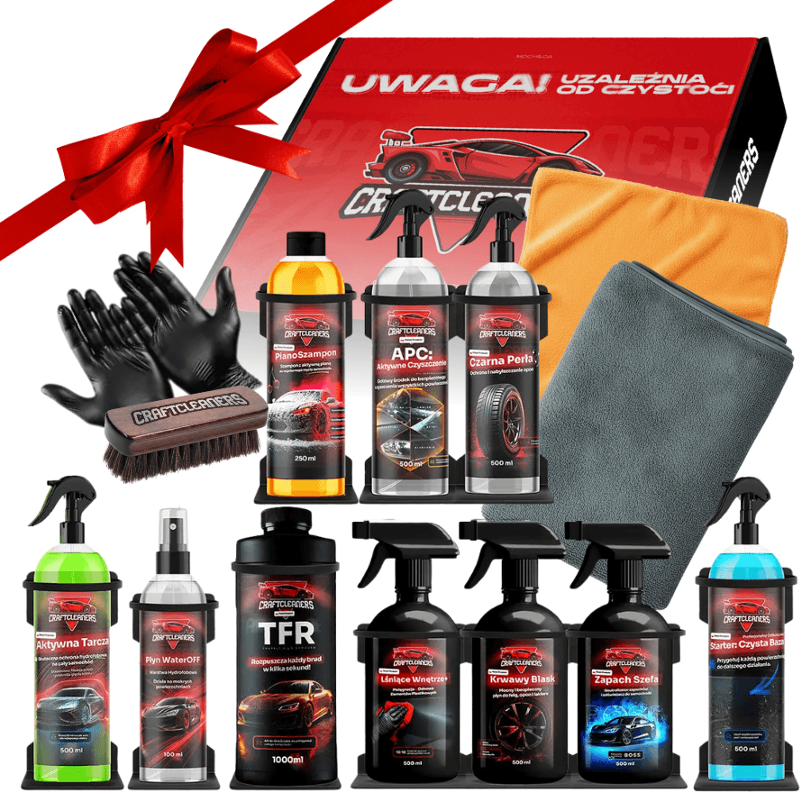 Zestaw Full Serwis do Detailingu - 10 Środków + Mikrofibry + Szczotka 🎁