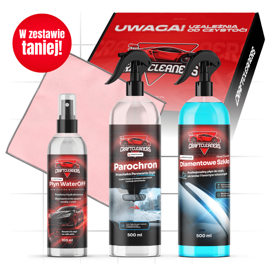 Pancerna Szyba ZESTAW Do Szyb - Diamentowe Szkło + Parochron + WaterOFF + Szklany Specjalista