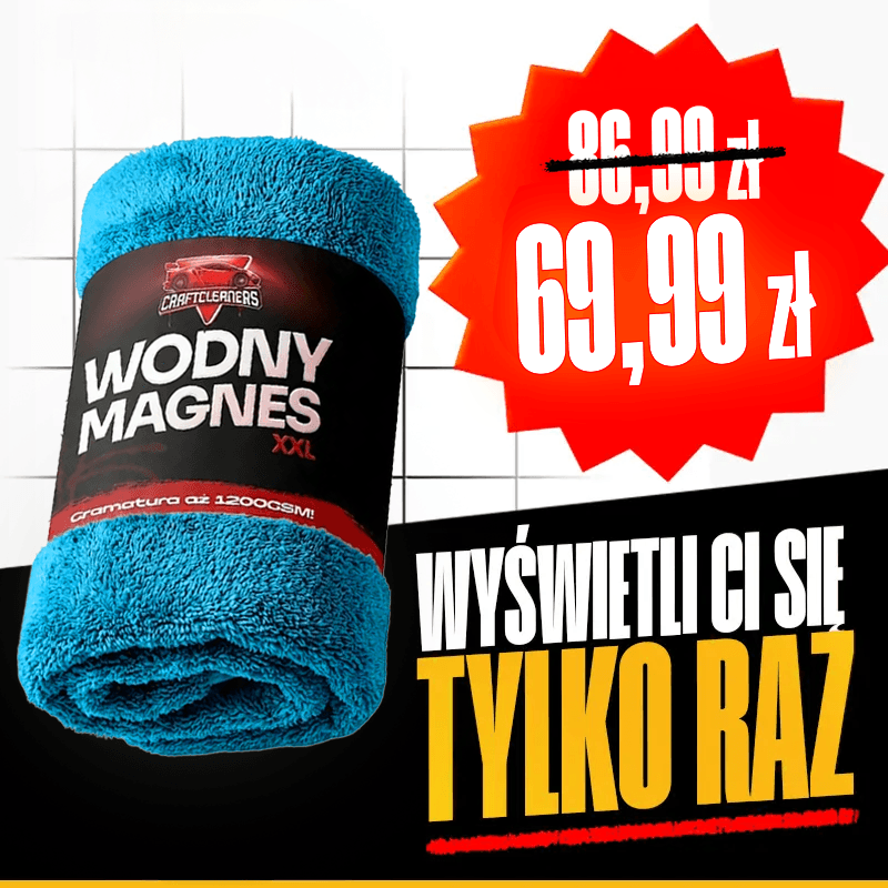 PRM: Wodny Magnes - Ekstremalnie chłonny, dwustronny ręcznik do auta XXL