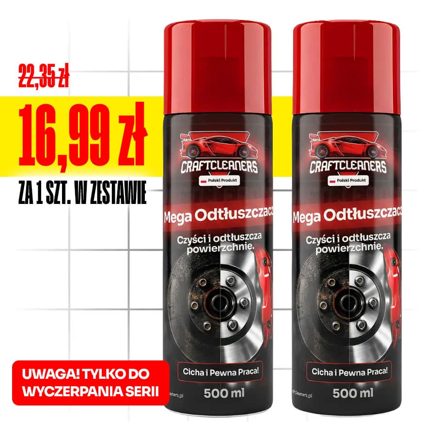 2 X Mega Odtłuszczacz - Spray do Odtłuszczania Hamulców i Powierzchni DLA KLUBOWICZÓW