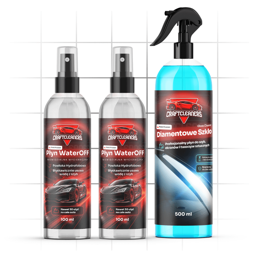 Zestaw Turbo Szyby - 2x Water OFF + Diamentowe Szkło