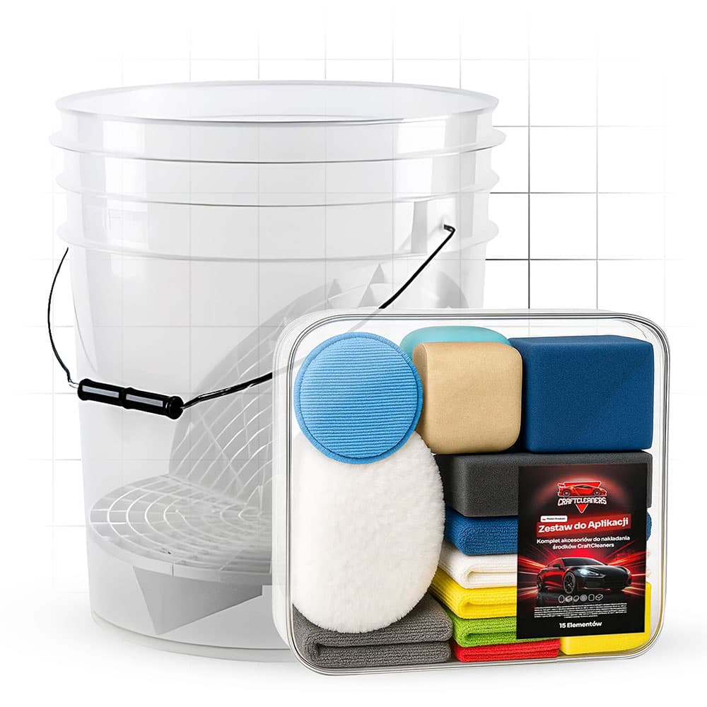 Zestaw 22 Elementowy: Full Serwis do Detailingu - 10 Środków, 10 Aplikatorów, CraftBucket + Separator brudu