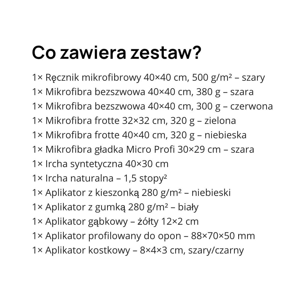 Zestaw do Aplikacji - Komplet akcesoriów do nakładania środków CraftCleaners