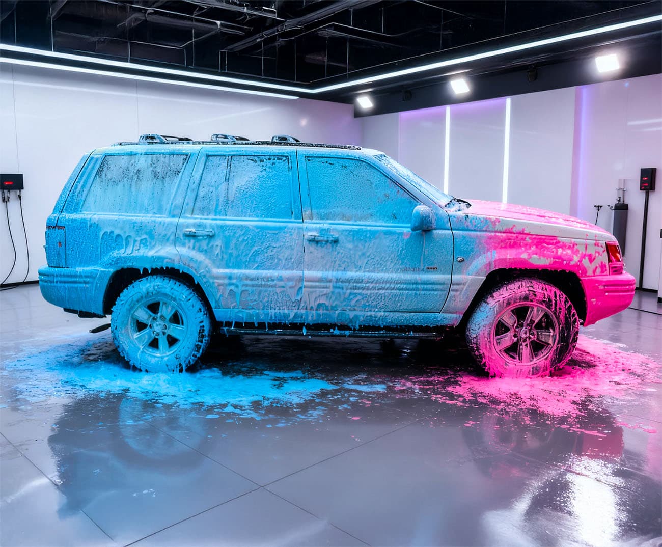 Neonowa Furia – Zestaw 3 Szamponów do mycia bezdotykowego