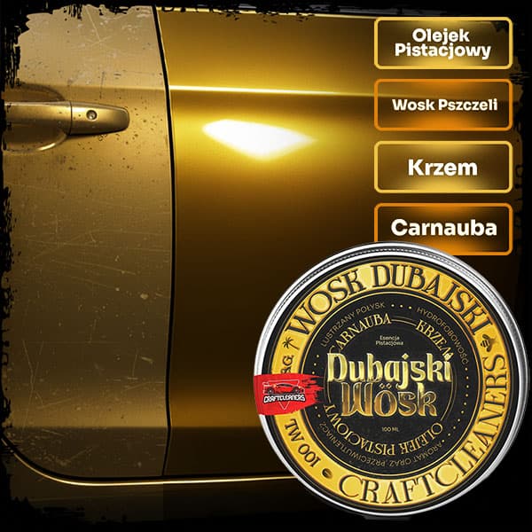 Dubajski Wosk 💎 Linia Premium: Olejek Pistacjowy + Wysoka Zawartość Carnauba + Duże Stężenie Krzemu + Złoty Wosk Pszczeli