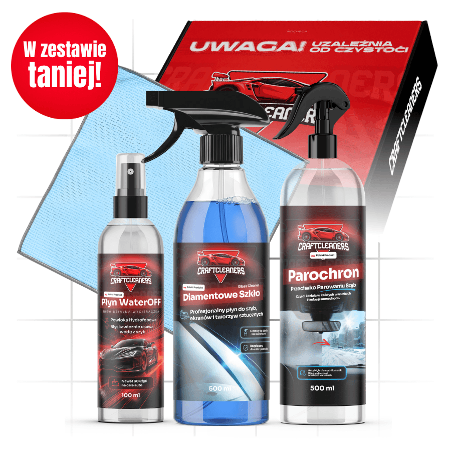 Pancerna Szyba ZESTAW Do Szyb - Diamentowe Szkło + Parochron + WaterOFF + Szklany Specjalista