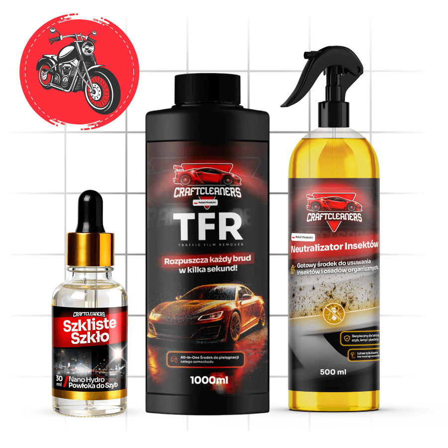 Zestaw dla motocyklistów - Szkliste Szkło, TFR, Neutralizator Insektów