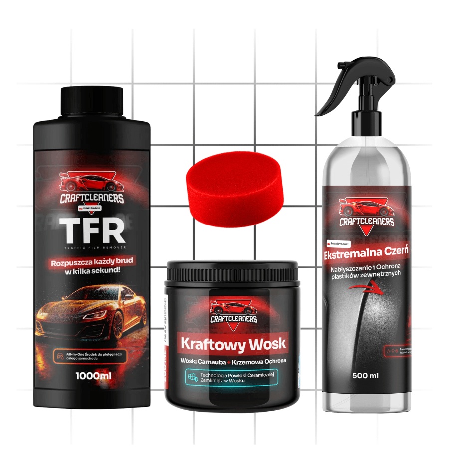 Postrach Piaskarza - Zestaw Kraftowy Wosk + Ekstremalna Czerń + TFR