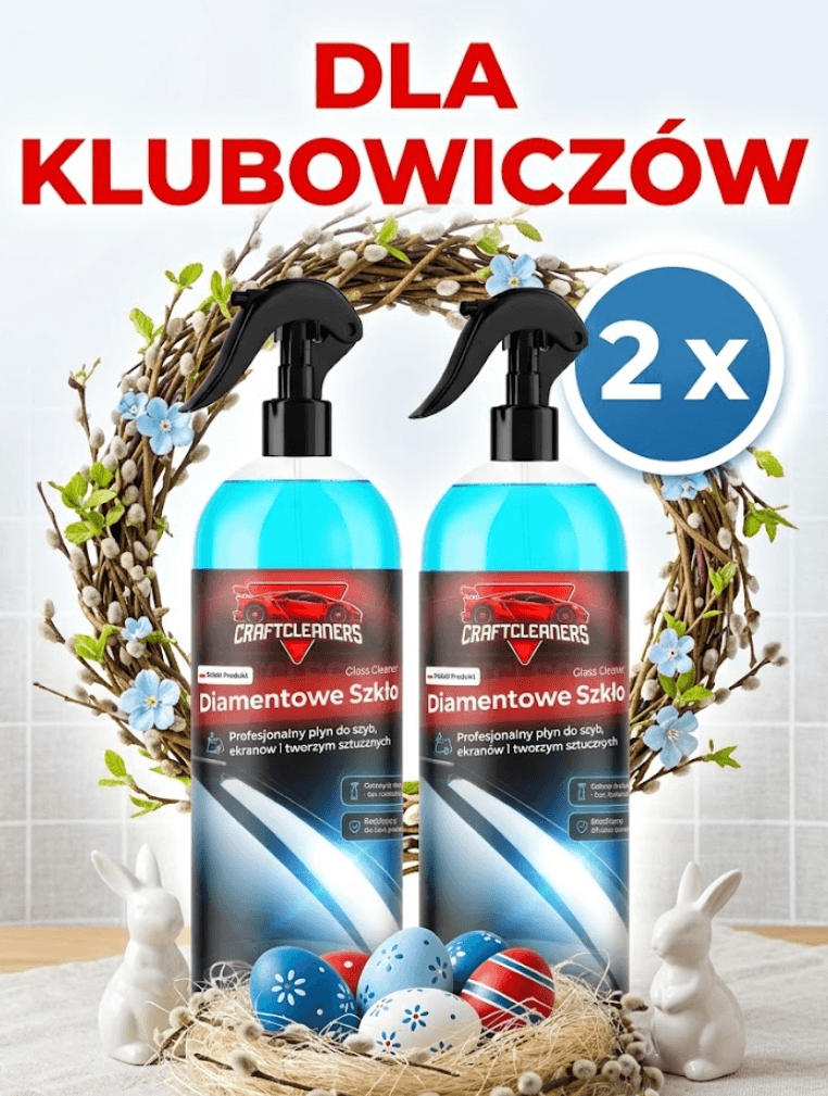 DLA KLUBOWICZÓW 2 x Diamentowe Szkło - Profesjonalny płyn do szyb, ekranów i tworzyw sztucznych (Glass Cleaner)