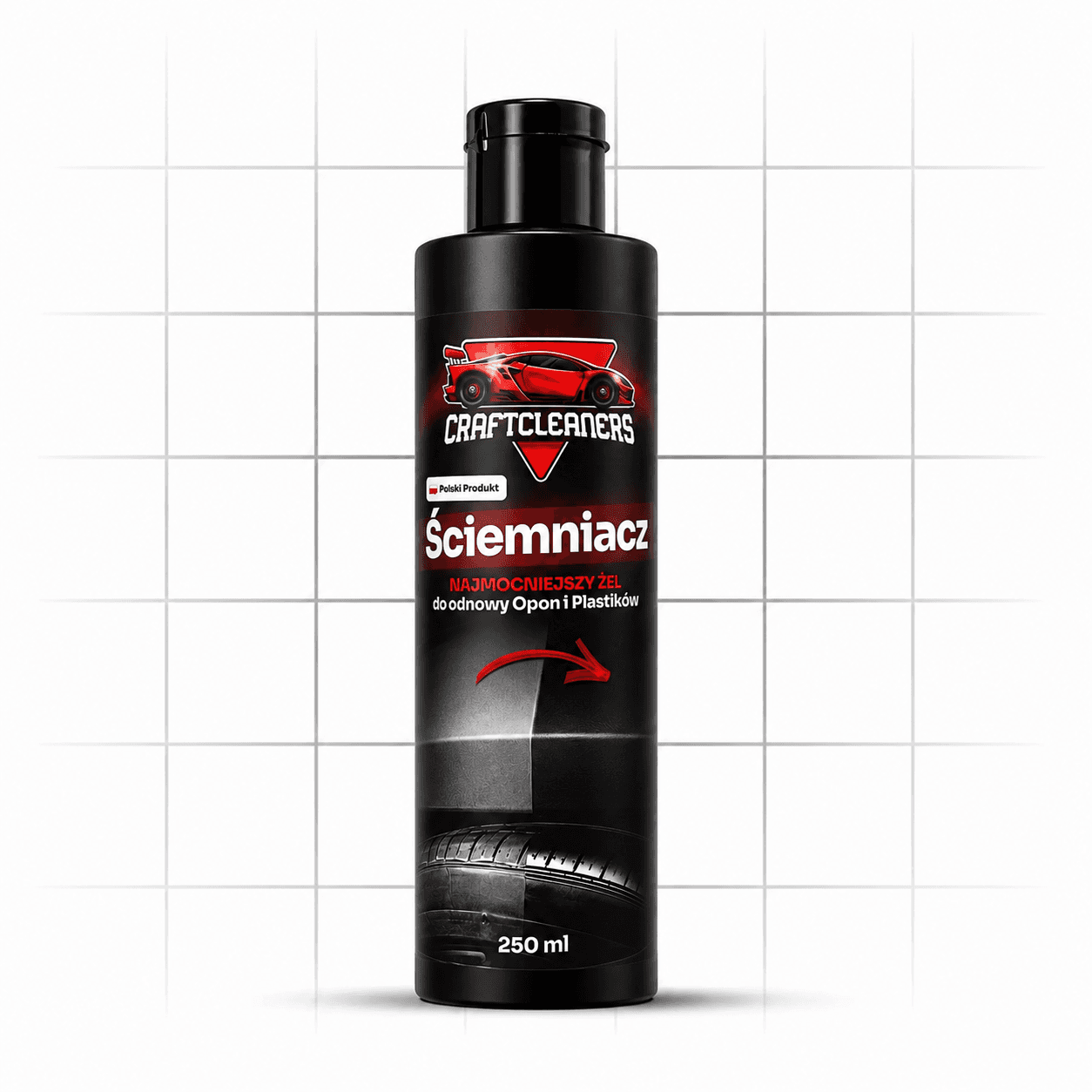 Ściemniacz - Żelowa POWŁOKA do Opon i Plastików 250 ml 175 dni